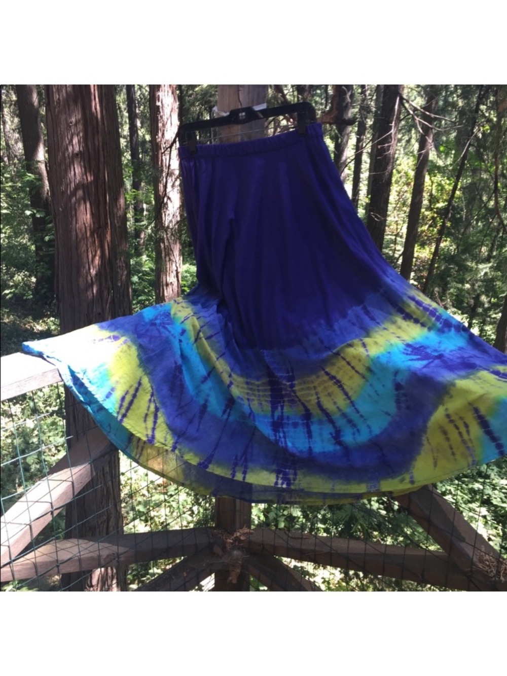 Cato Purple, Blue & Yellow Tie-Dye Maxi Skirt - Picture 15 of 16